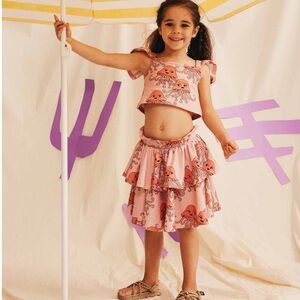 Dear Sophie organic Pink Octopus Skirt